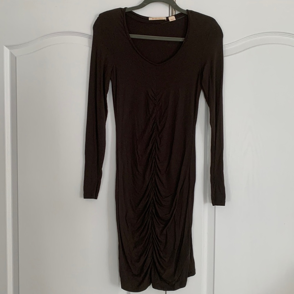 GUC Hugo Boss Orange brand simple ruched jersey knit dress